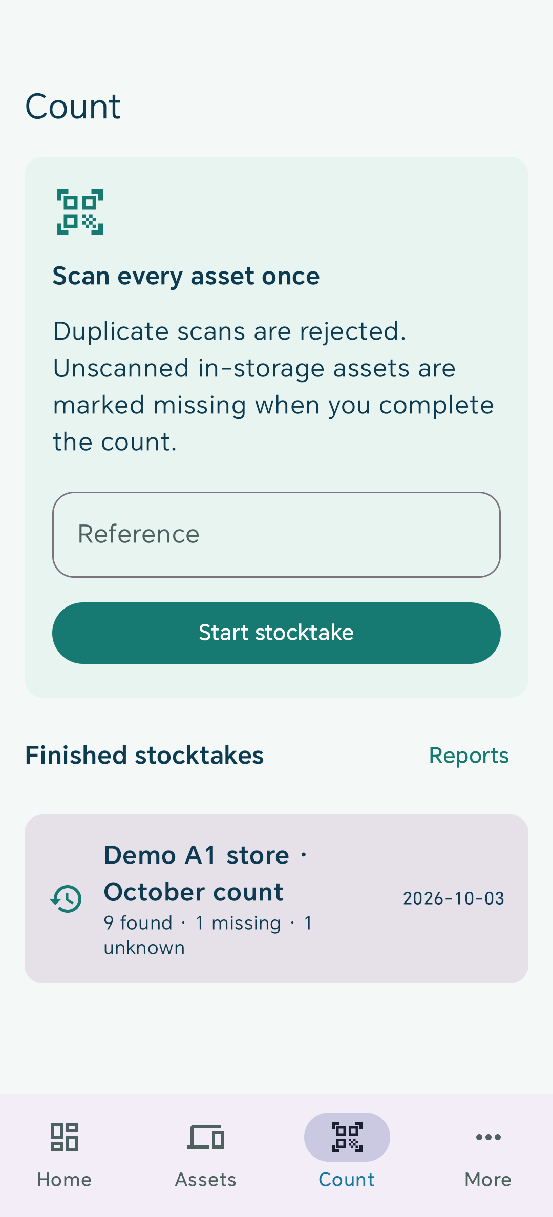 Android историја на пописи во Storage Manager со измислени пронајдени, недостасувачки и непознати ставки